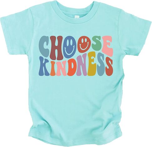 قميص Olive Loves Apple اختر Kindness الملون ذو الطراز القديم للأطفال الصغار والأطفال البنات in Kuwait