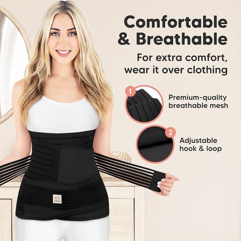 KeaBabies Maternity Belly Band for Pregnancy & 3 in 1 Postpartum Belly Support Recovery Wrap - Soft & Breathable Pregnancy Belly Support Belt - After Birth Brace - Pelvic Support Band -Slimming Girdle in Saudi Arabia