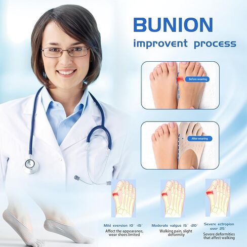 Rsaveld Orthoes Bunion Relief Socks, Sock Align Toe Socks for Bunion, Projoint Antibunions Health Sock, Anti Bunion Socks, Orthotoe Compression Socks Five Finger Socks. (Pairs) in Kuwait