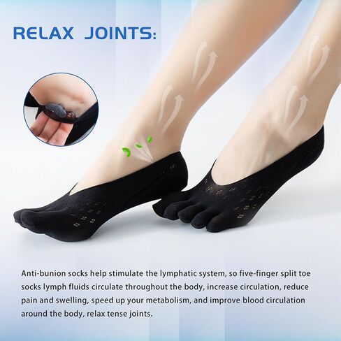 Rsaveld Orthoes Bunion Relief Socks, Sock Align Toe Socks for Bunion, Projoint Antibunions Health Sock, Anti Bunion Socks, Orthotoe Compression Socks Five Finger Socks. (Pairs) in Kuwait