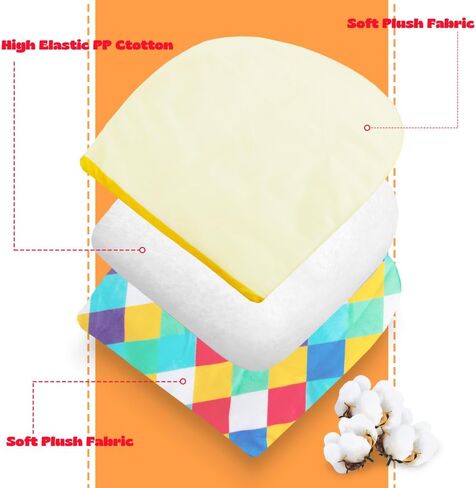 AWOOF Cat Mat, Cat Bed, Cat Blanket for Indoor Cats Activity Catnip Toys Cat Play Mat, Interactive Cat Toys for Indoor Cats, Cute Soft Crinkle Catnip Mat with Removable 3 Pillows & 4 Small Cat Toys in Kuwait