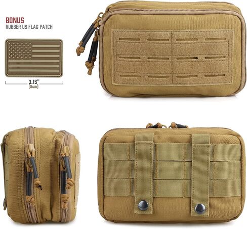 حقيبة WYNEX التكتيكية Molle Gear، حقائب Molle Admin حقيبة أدوات EDC مع خريطة كم مرفق Molle حقيبة أدوات مدمجة مدمجة تتضمن رقعة العلم in Kuwait