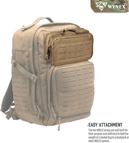 حقيبة WYNEX التكتيكية Molle Gear، حقائب Molle Admin حقيبة أدوات EDC مع خريطة كم مرفق Molle حقيبة أدوات مدمجة مدمجة تتضمن رقعة العلم in Kuwait