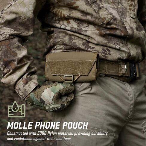 حقيبة هاتف LIVANS Molle، حامل هاتف سترة تكتيكية، حامل هاتف محمول على الصدر، حامل للهاتف الذكي، حامل لحزام السترة، حجم الشاشة العالمي 6 "-6.7" in Kuwait