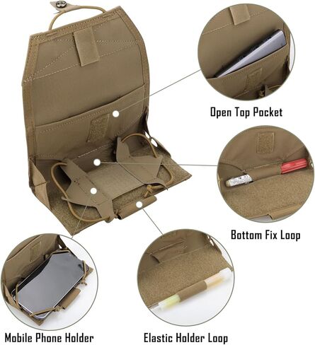 حقيبة هاتف LIVANS Molle، حامل هاتف سترة تكتيكية، حامل هاتف محمول على الصدر، حامل للهاتف الذكي، حامل لحزام السترة، حجم الشاشة العالمي 6 "-6.7" in Kuwait