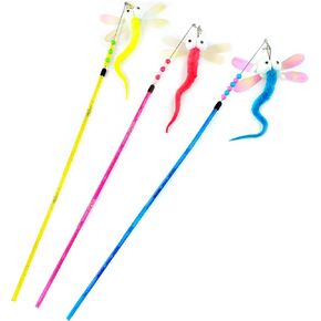 تشيوافا 3 عبوات 25 انش مزيج من الحشرات والقطط والقطط اليعسوب مع جرس تفاعلي، الوان متنوعة in Kuwait