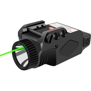 Tactical Flashlight with Green Laser Sight for Handguns,2 in 1 Laser Light Combo,Magnetic Charging Flashlight Gun Laser Sight with 1913 or GL Rail