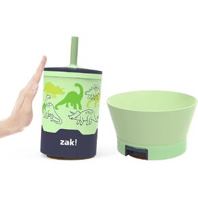 Zak Designs Unicorn Mighty Tot Kids Tumbler with Screw-On Lid and Silicone Straw, Durable and Spill-Proof with Tip-Proof Base is Easy to Lift, Perfect Baby Cup Bundle (10 oz, 2-Piece Set, Unicorn) in Kuwait