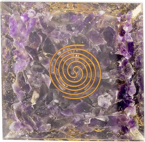 مانيفيست وفيرة - كبير 75 مم من الجمشت الهرمي الجمشت الكريستالي شري يانترا المال | هدية الحب | ثروة دوامة | حماية Emf | شاكرا ريكي الطاقة الإيجابية ~ الصحة والثروة in Kuwait