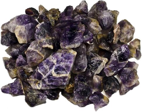 الأحجار الكريمة المنومة الخام الأرجواني العميق أحجار الجمشت من الهند (حوالي 2 رطل) - بلورات طبيعية خام بالجملة للكابينة، والقطع، والجواهري، والتدحرج، والتلميع، وتغليف الأسلاك، واليكا، وشفاء كريستال الريكي in Kuwait