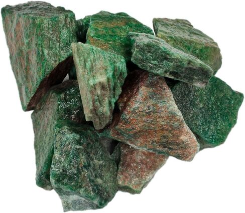 أحجار أفينتورين خضراء داكنة خشنة من الهند (حوالي 2 رطل) - بلورات طبيعية خام بالجملة للكابينة، والقطع، والجواهري، والتدحرج، والتلميع، وتغليف الأسلاك، واليكا، وشفاء كريستال الريكي in Kuwait