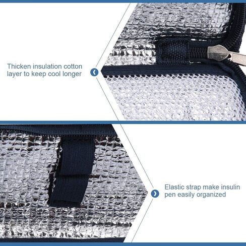 Brrnoo Insulin Cooler Travel Bag, Portable Insulin Travail Case - Insulin Cooler Bag, Insulin Cooling Case Insulated Organizer for Insulin Pens, Diabetic Supplies Organizer in Saudi Arabia