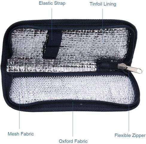 Brrnoo Insulin Cooler Travel Bag, Portable Insulin Travail Case - Insulin Cooler Bag, Insulin Cooling Case Insulated Organizer for Insulin Pens, Diabetic Supplies Organizer in Saudi Arabia