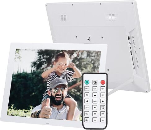 إطار صور رقمي عالي الدقة مقاس 15 بوصة من Ciglow، إطار صور رقمي 1280 * 800 إطار صور إلكتروني مع مشغل موسيقى وفيديو، وساعة منبه، وتقويم، وما إلى ذلك. مكبر صوت مدمج لسوق المكاتب المنزلية وما إلى ذلك (أبيض) in Saudi Arabia