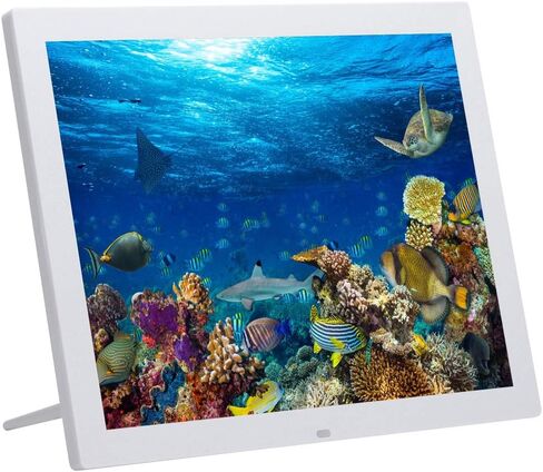 إطار صور رقمي عالي الدقة مقاس 15 بوصة من Ciglow، إطار صور رقمي 1280 * 800 إطار صور إلكتروني مع مشغل موسيقى وفيديو، وساعة منبه، وتقويم، وما إلى ذلك. مكبر صوت مدمج لسوق المكاتب المنزلية وما إلى ذلك (أبيض) in Saudi Arabia