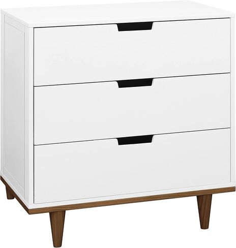 DaVinci Marley 3-Drawer Dresser in White Finish and Natural Legs in Kuwait