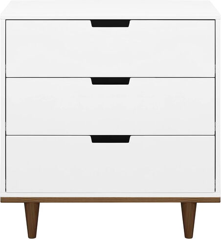 DaVinci Marley 3-Drawer Dresser in White Finish and Natural Legs in Kuwait