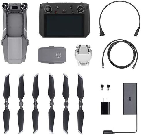 DJI Mavic 2 Zoom - Drone Quadcopter UAV with Smart Controller Optical Zoom Camera 3-Axis Gimbal 4K Video UAV 12MP 1/2.3" CMOS Sensor, up to 48mph, Gray in Saudi Arabia