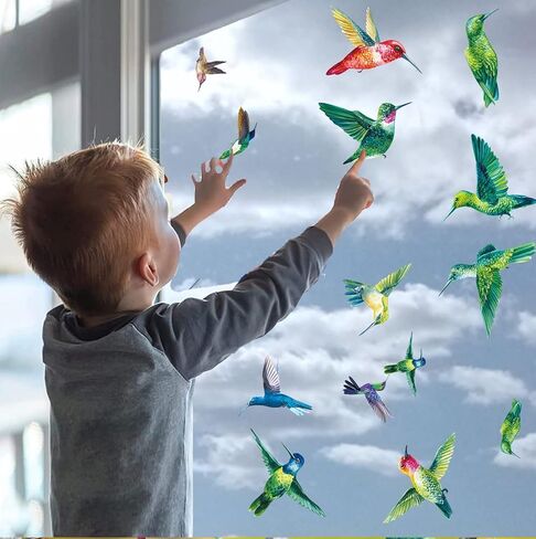 37 قطعة من ملصقات النوافذ المضادة للتصادمات للطيور، ملصقات نافذة KOCOVIMI لضربات الطيور، تحفظ الطيور من الطيران إلى النافذة، تحذر الطيور وتنقذ حياة الطيور الثمينة (أسود) in Kuwait