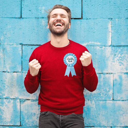 TTCOROCK Growing a Prince Sash & Flower Crown & Daddy to be Button Pin Kit - Baby Shower Sash Prince Baby Boy Shower Baby Sprinkle (Blue) in Kuwait