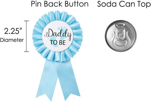 TTCOROCK Growing a Prince Sash & Flower Crown & Daddy to be Button Pin Kit - Baby Shower Sash Prince Baby Boy Shower Baby Sprinkle (Blue) in Kuwait