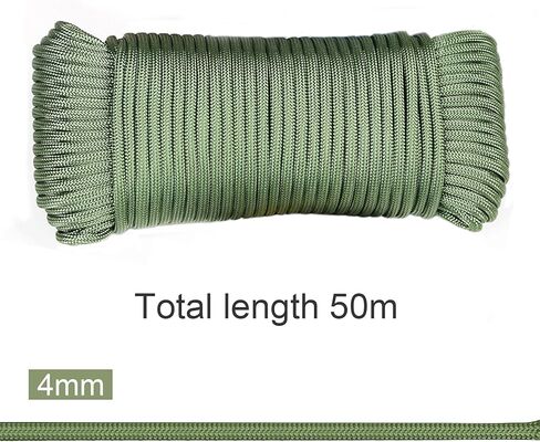 VideoPUP 650 رطل باراكورد 50 متر - 9 حبل باراكورد - 4 مم حبل نايلون Mil-Spec para Cord - حبل التخييم والمشي لمسافات طويلة وصيد الأسماك والبقاء على قيد الحياة صبي الكشافة المظلة حبل بكرة كتلة سلك معلق in Kuwait