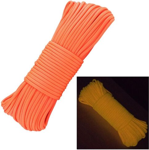 Glow in The Dark 550 Paracord (Orange) - 100 Feet - 21 Strand in Saudi Arabia