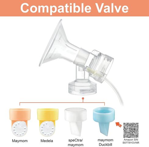 Maymom Breast Pump Kit Compatible with Medela Pump in Style Advanced Pump; 2xTwo-piece 19mm Breastshield, 2 Valve, 4 Membrane, 2 Replacement Tubing; Replacement Part for Medela Shield, Silicone Valve in Saudi Arabia