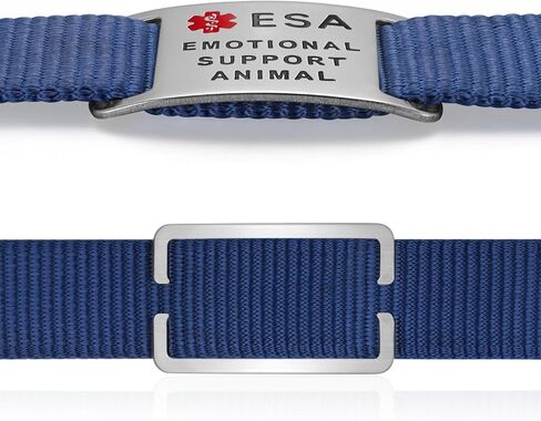 علامات الكلب Leash King No Noise من الفولاذ المقاوم للصدأ K9 ESA، تنزلق على طوق الكلب أو الحزام بسرعة وأمان - الفولاذ المقاوم للصدأ/كبير in Kuwait