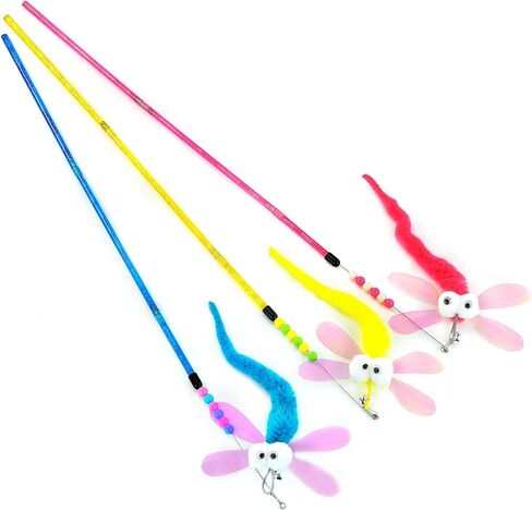 تشيوافا 3 عبوات 25 انش مزيج من الحشرات والقطط والقطط اليعسوب مع جرس تفاعلي، الوان متنوعة in Kuwait