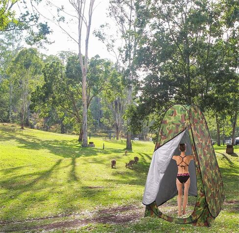 XKMT- Beach Portable Pop Up Changing Tent/Outdoor Privacy Tent/Camping Toilet Tent/Window Rain Shelter/Foldable with Carry Bag [P/N: ET-OUTDOOR005-GREEN] in Saudi Arabia