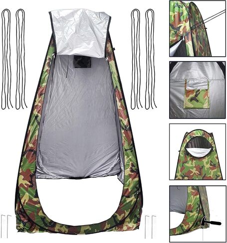 XKMT- Beach Portable Pop Up Changing Tent/Outdoor Privacy Tent/Camping Toilet Tent/Window Rain Shelter/Foldable with Carry Bag [P/N: ET-OUTDOOR005-GREEN] in Saudi Arabia