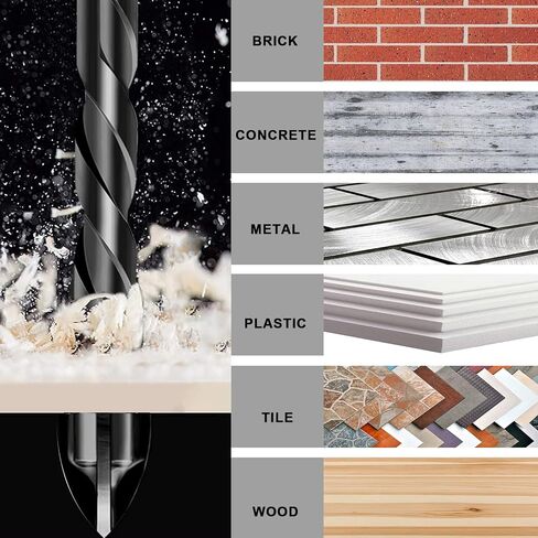 طقم رؤوس مثقاب البناء 12 قطعة، مجموعة رؤوس مثقاب خرسانية لبلاط السيراميك والطوب والزجاج والبلاستيك والخشب، رأس كربيد التنجستن للعمل مع مرآة حائط، رصف على الخرسانة أو جدار الطوب (4 5 6 8 10 12 مم) in Kuwait