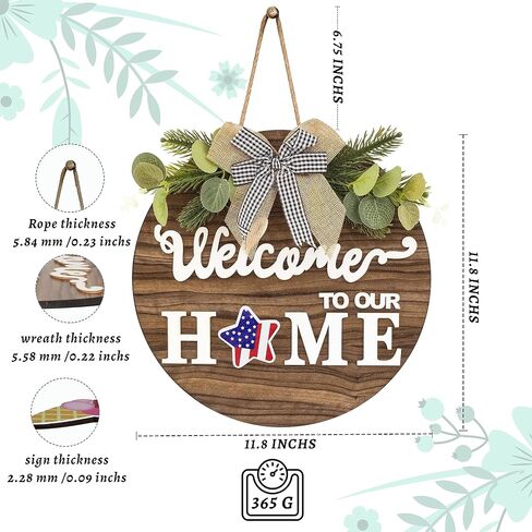 Welcome Wreath Frames front door signs for home decor – 30cm diameter Welcome Sign for Front Door Decor With Magnetic Interchangeable Icons, Suitable for All Seasons and Occasions – Perfect Front door in Saudi Arabia