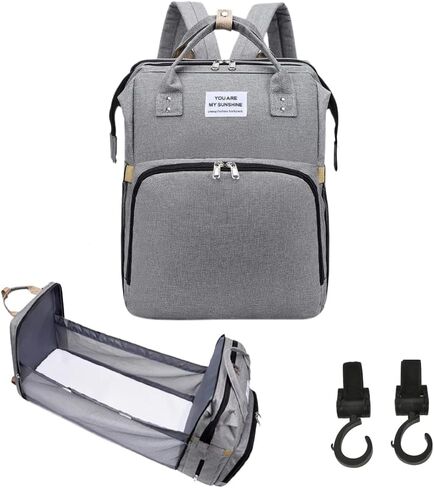 Diaper Bag Backpack Multifunction Baby Bag Waterproof Large Travel Back Pack with Changing Station and USB Charging Port for Moms Dads Baby Registry Search Newborn Baby essential Gifts in Kuwait