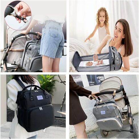 Diaper Bag Backpack Multifunction Baby Bag Waterproof Large Travel Back Pack with Changing Station and USB Charging Port for Moms Dads Baby Registry Search Newborn Baby essential Gifts in Kuwait