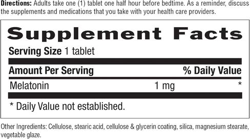 Country Life Melatonin, Promotes Optimal Sleep, 1mg, 120 Tablets, Certified Gluten Free, Certified Vegan, Non-GMO Verified in Kuwait