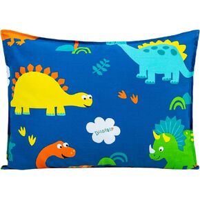 وسائد للأطفال الصغار من Cottonblue مع أكياس وسائد مقاس 14x19، عبوتان من وسائد الأطفال الصغار مع غطاءين من القطن العضوي بنسبة 100%، [مجموعتان] طقم وسائد للأطفال لمرحلة ما قبل المدرسة، يمكن غسلهما في الغسالة، وحيد القرن الوردي