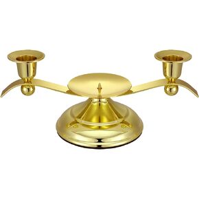 Ziliny Unity حامل شموع الزفاف 3 حاملات شمعدان حديدية للتمرير 11 × 5 × 4 بوصة حامل شموع معدني مزخرف للمناسبات والذكرى السنوية وحفلات الزفاف وإكسسوارات يوم الزفاف (ذهبي)