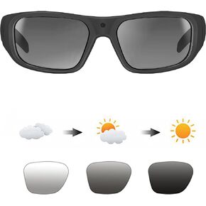 نظارات كاميرا OhO sunshine 64G، دقة 24M H.265 1080P نظارات ذكية مع عدسة نظارات شمسية UV400 للرياضة الخارجية in Kuwait