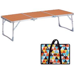 اي او لي جي طاولة تخييم قابلة للطي، طاولة نزهة محمولة قابلة للطي خفيفة الوزن في الهواء الطلق، طاولة شاطئ 3 طيات بمقبض للحمل للحفلات والنزهات والشاطئ والتخييم والمنزل والمكتب والطبخ والشاطئ in Kuwait