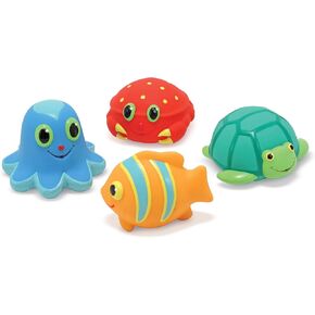 Melissa & Doug Sunny Patch Seaside Sidekicks Squirters with 4 Squeeze-and-Squirt Animals - Water Toys for Kids in Saudi Arabia