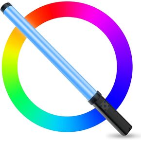 عصا ضوء ليد شارك المحمولة ، 360 درجة عصا ضوء التصوير الفوتوغرافي 9 ألوان لإضاءة فيديو التصوير الفوتوغرافي ، تيك توك ، بورتريت ، مع بطارية ليثيوم مدمجة 3.7/2000 مللي أمبير في الساعة قابلة لإعادة الشحن in Kuwait