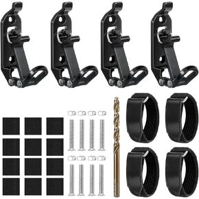 4 قطع من حامل المجرفة لرف السقف، مجموعة تثبيت بمشبك مطاطي معدني، دعامات تثبيت على الحائط، حامل فأس سريع الفك، ملحقات السيارة لرف السقف والقوارب والمعدات العسكرية والفأس in Kuwait