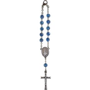 Cathedral Art March/Aquamarine Birthstone Car Rosary, Silver in Kuwait