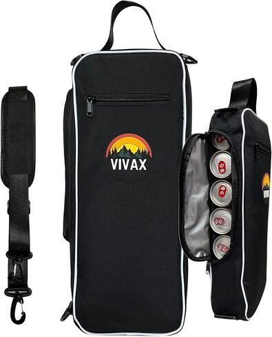 Vivax.Store Golf Cooler - Golf Accessory - Softsided Cooler - Leakproof Drink Sling - Convienently Fits Most Golf Bags - 6 Can & 2 Bottle Capacity - Stays Cool for A Full Round & More in Saudi Arabia
