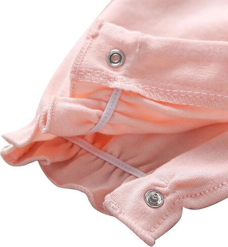 amropi Baby Girls Cotton Romper Lace Collar Jumpsuits Long Sleeve Coveralls with Hat 2 Pieces for 0-18 Months in Saudi Arabia
