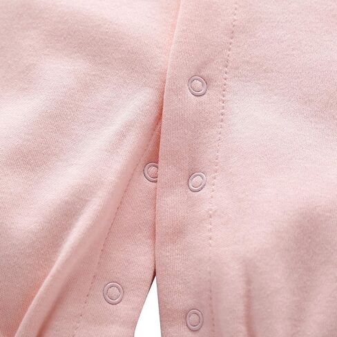 amropi Baby Girls Cotton Romper Lace Collar Jumpsuits Long Sleeve Coveralls with Hat 2 Pieces for 0-18 Months in Saudi Arabia