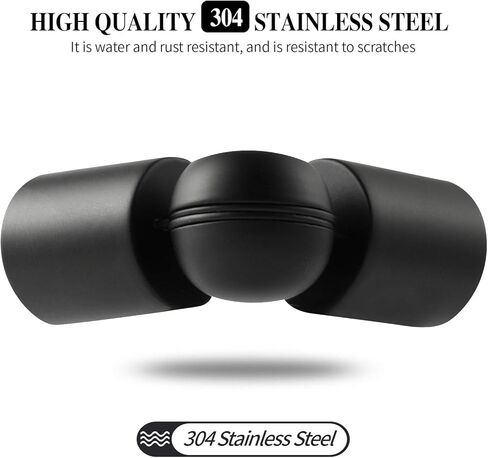 Anndason موصل الكوع المفصلي عالي التحمل، قضيب الستارة، موصل الكوع لقضبان ستائر نافذة الخليج مقاس 3/4 بوصة، لون أسود، (مجموعة من 2) in Kuwait