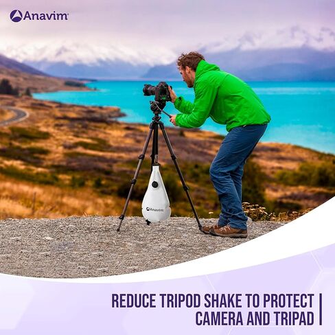 Anavim Water Weight Bag - 8lb & 4lb Portable Water Anchor Bags For Indoor & Outdoor Film Photography - Reduces Camera Tripod Stand Shake - Heavy Duty Hook Clips, Universal Installation - White, 2-Pack in Kuwait